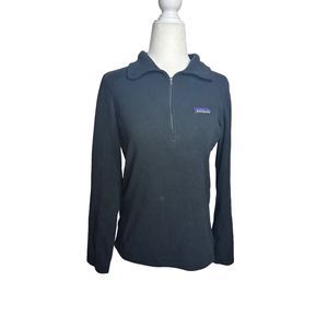 Patagonia Micro D 1/4 Zip Black Pullover Fleece Jacket‎ Size XS Women’s